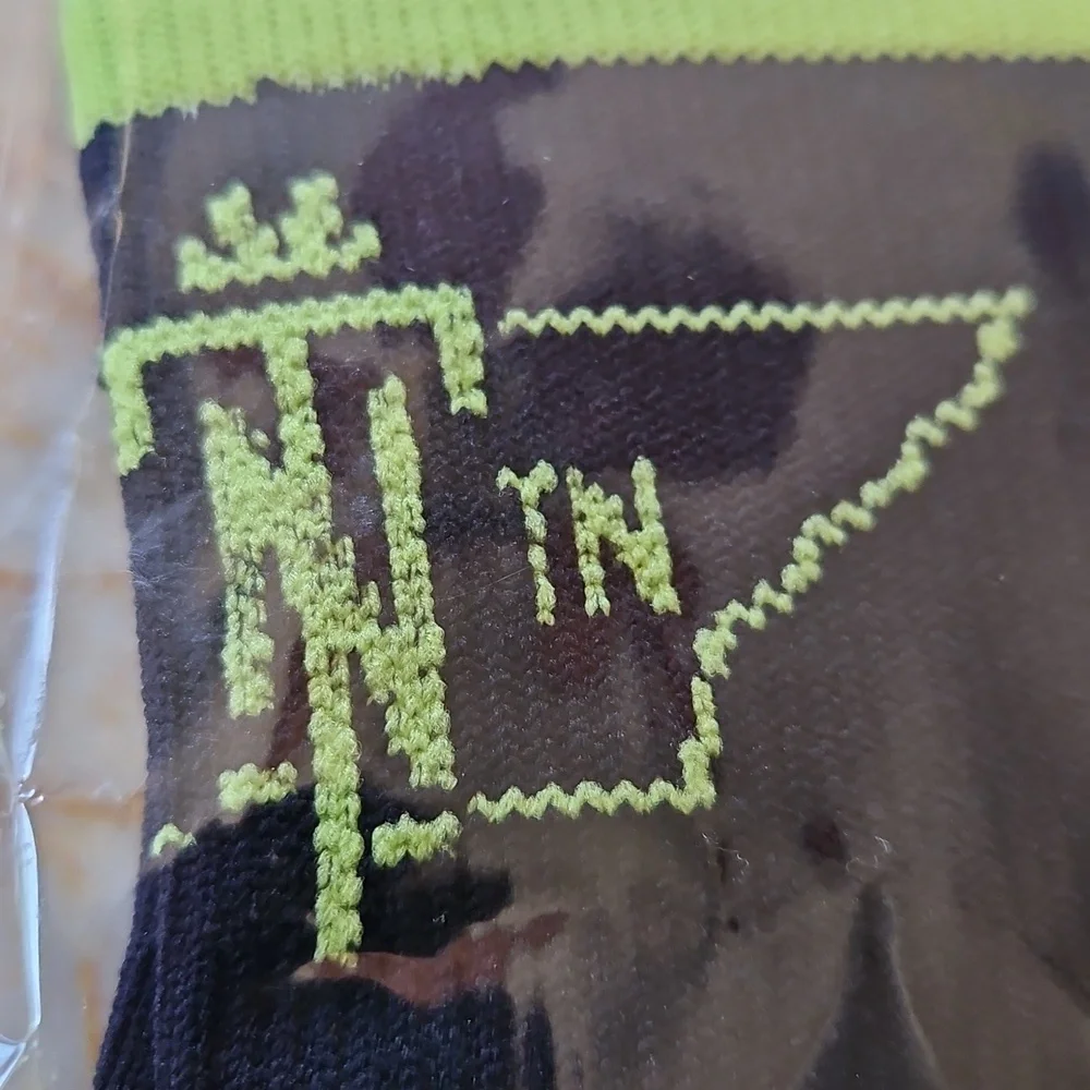 TN Men's Green and Black Socks